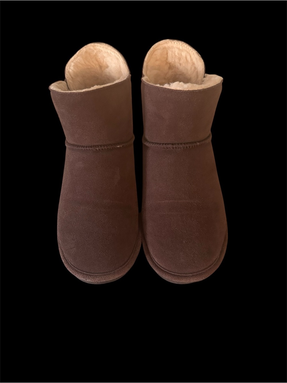 BearPaw Suede Ankle Boots in Dusty Rose